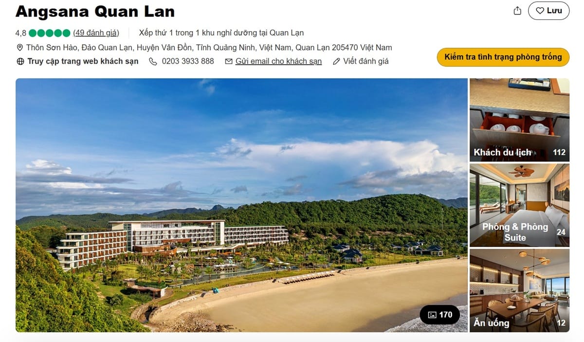 bài đánh giá angsana quan lạn