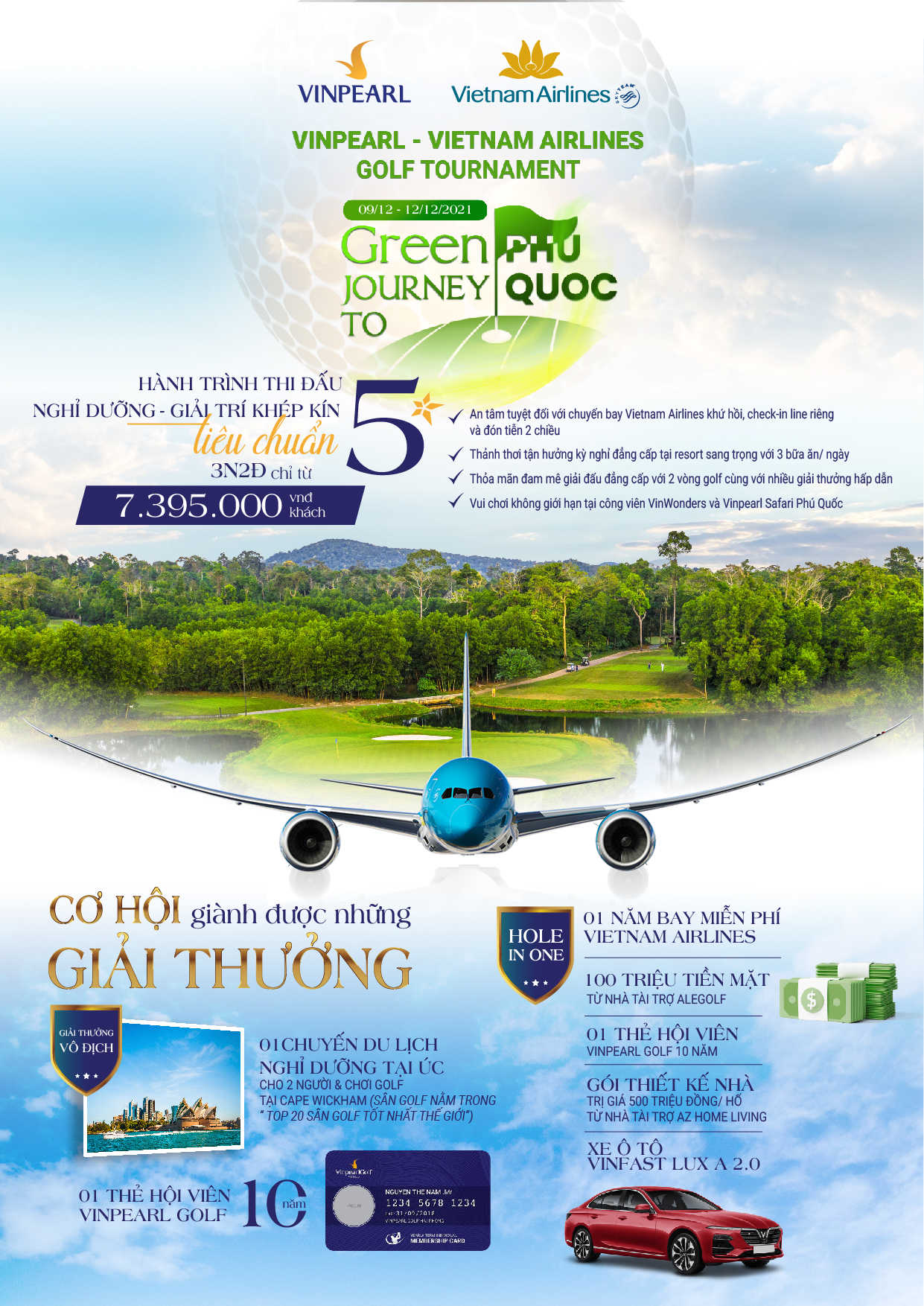 Gói Silver Hành Trình Vinpearl - Vietnam Airlines Golf Tournament Green Journey To Phu Quoc