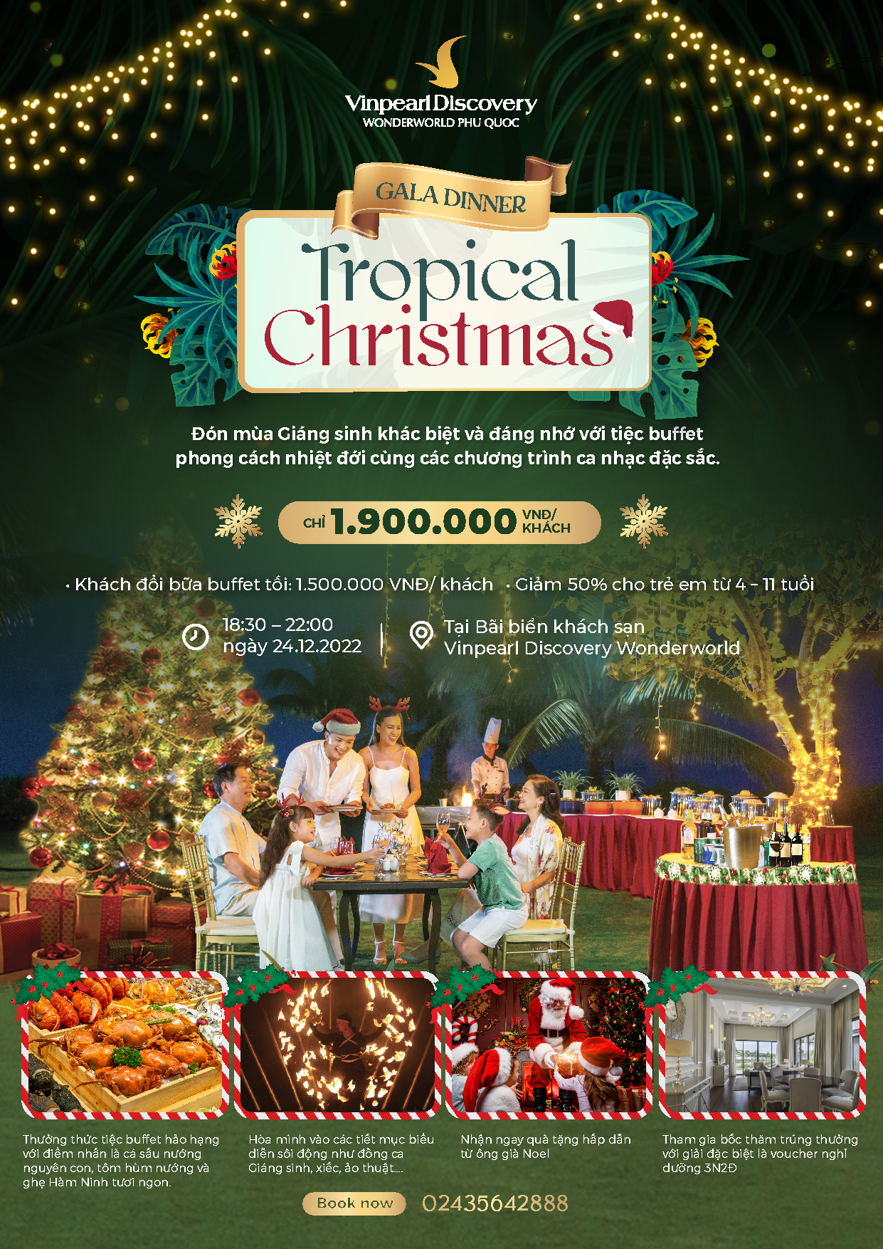 Đến Vinpearl Phú Quốc tham dự đêm tiệc Giáng Sinh phong cách nhiệt đới Tropical Festive