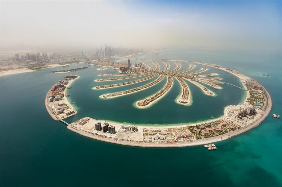 Hành trình bay thủy phi cơ từ lạch Dubai đến Palm Jumeirah, Dubai, UAE