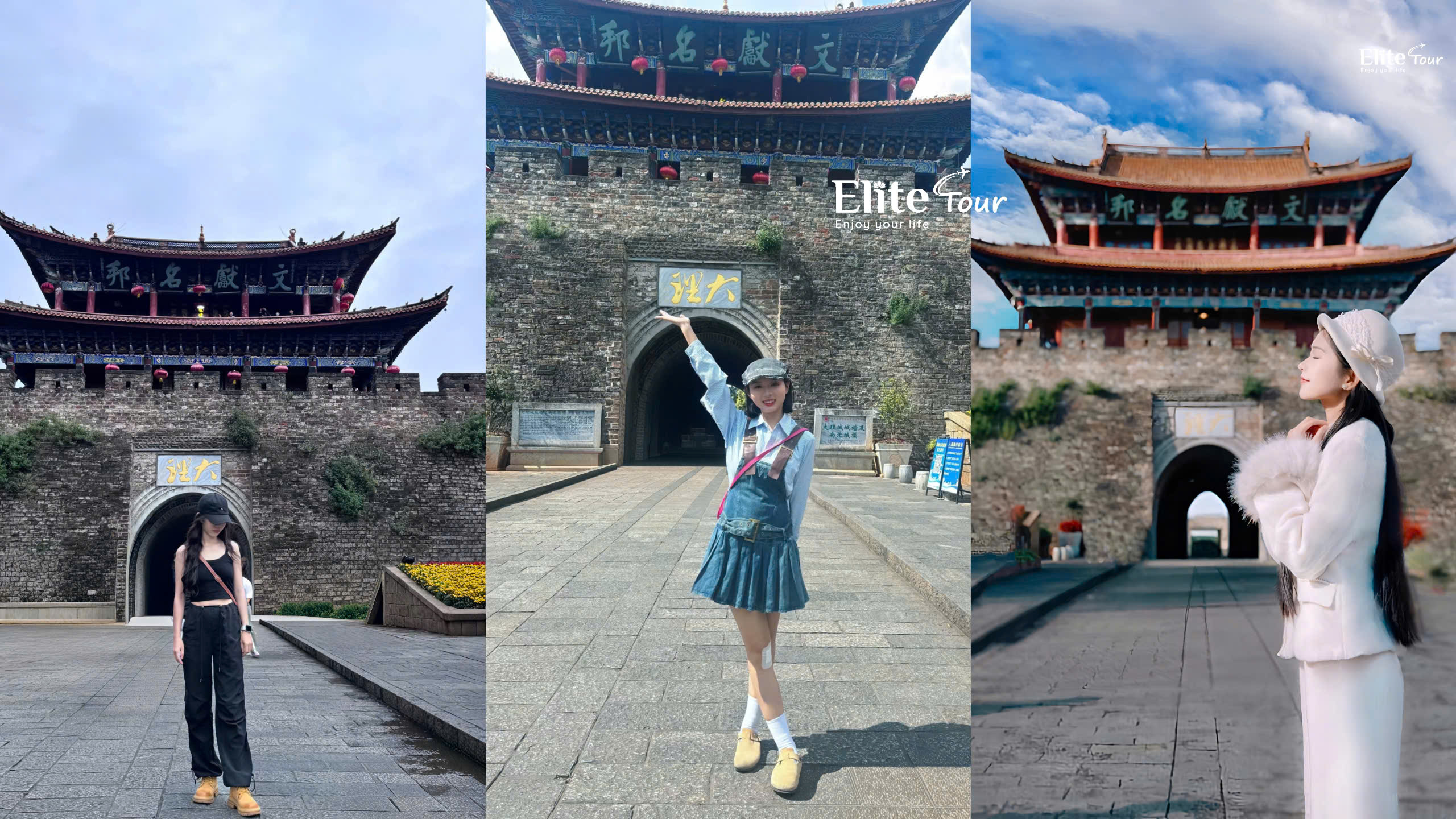 Góc chụp hình đẹp ở Thành cổ Đại Lý 01