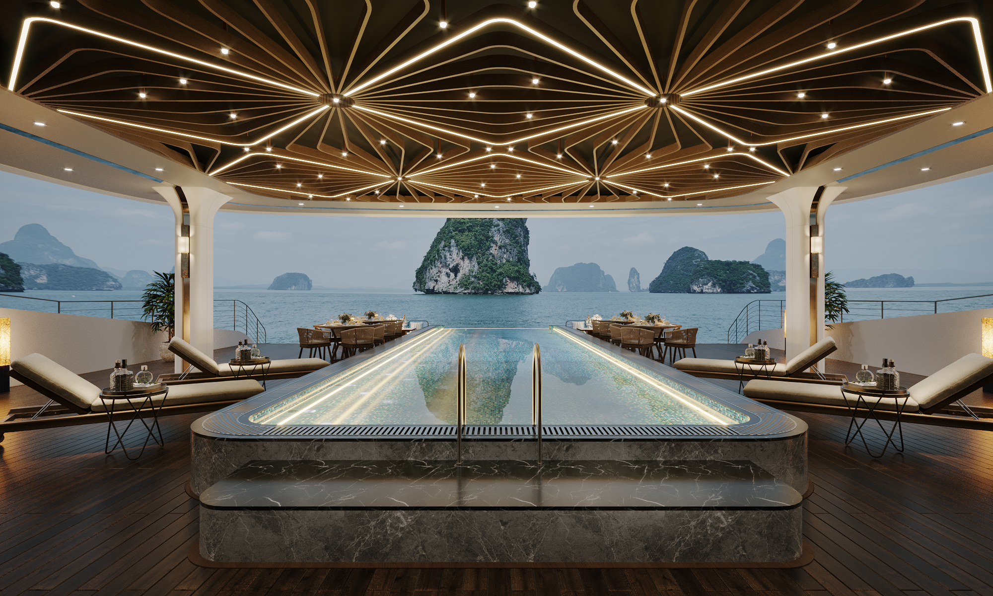 Bể bơi du thuyền Calista Halong Cruise