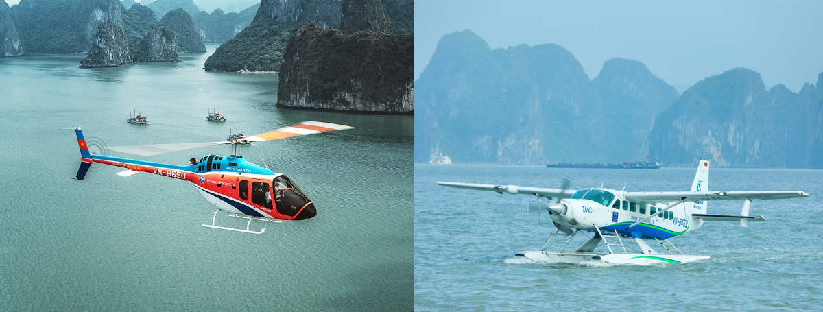 Bay thủy phi cơ ngắm cảnh vịnh Hạ Long